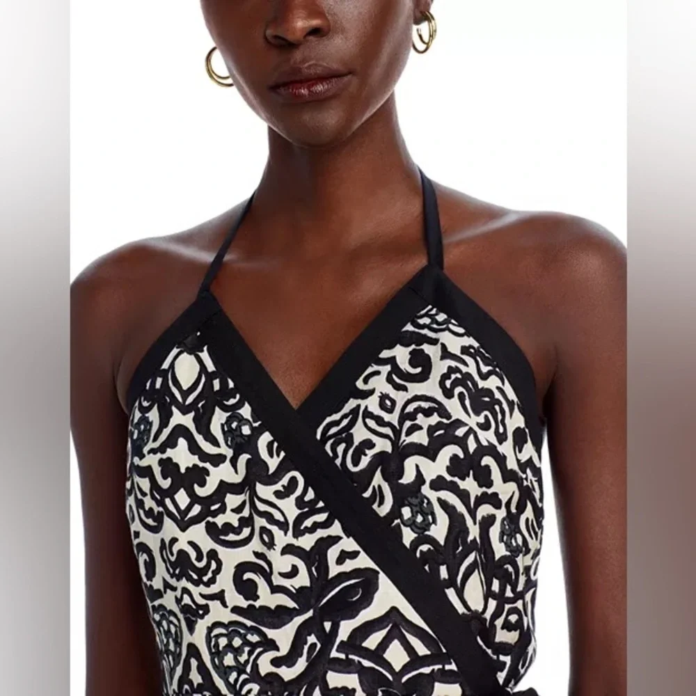French Connection Classic Cream and Black Dress, Size 0 NWT - Picture 6 of 11